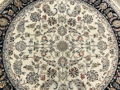 India Nain hand Knotted Wool & Silk 6x6