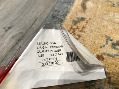 Pakistan Ziegler Hand Knotted Wool 10x14