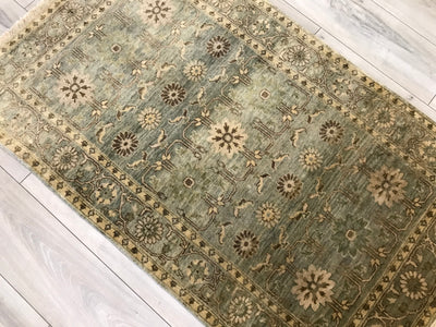 India Heriz Hand Knotted Wool 3x5