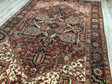 Persian Antique Heriz Hand Knotted Wool 8x12