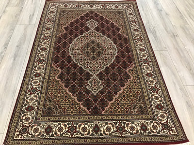 India Tabriz Mahi Hand Knotted Wool & silk 4x6