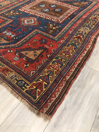 Persian Antique Caucasia Hand Knotted Wool 5x8