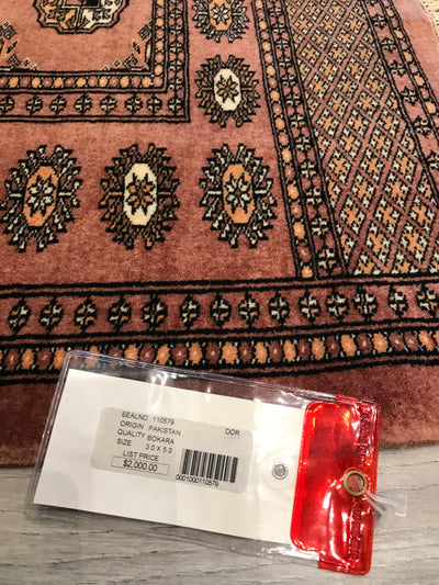 Pakistan Bokhara Hand Knotted Wool 3x5