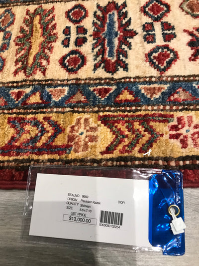 Pakistan Kazak Shirwan Hand Knotted Wool 6x8