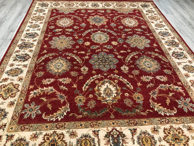 India Ziegler Hand Knotted Wool 8x10