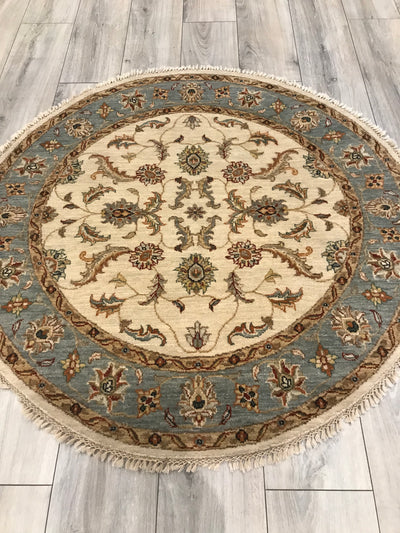 India Ziegler Hand Knotted Wool 4x4