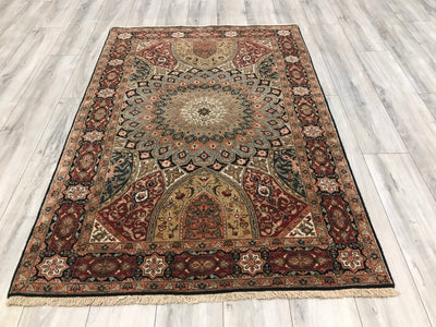 India Tabriz Dome Hand Knotted Wool 4x6