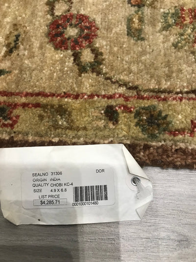 India Chobi Hand Knotted Wool 5x7