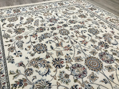 India Nain 6x9 Hand Knotted Wool & Silk 6x9