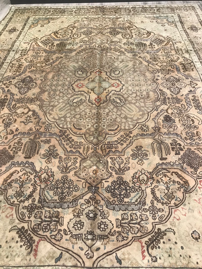 Persian Old Tabriz Hand Knotted Wool 10x13