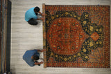 India Tabriz Hand Knotted Wool 9x12