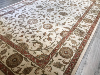 India Chobi Hand Knotted Wool 10x14