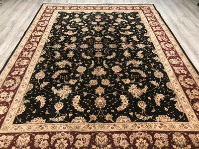 China Tabriz Hand Knotted Wool & Silk 9X12