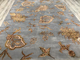 India jaipur Hand Knotted Wool & Silk 8x10