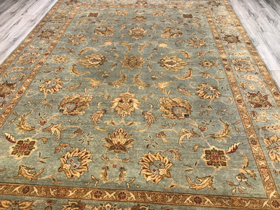 India Ziegler Hand Knotted Wool 9x12