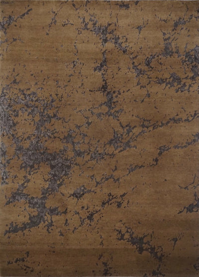 India Tibet Modern Hand Knotted Wool & Silk 9x12