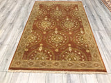 India Ottoman Hand knotted Wool 4x6