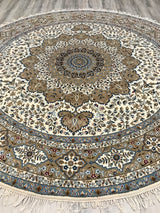 India Tabriz Hand Knotted Wool & Silk 8x8