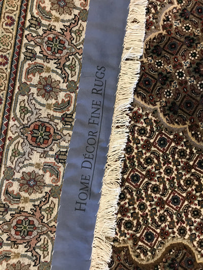 India Tabriz Mahi hand Knotted Wool & silk 4x6