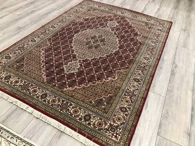 India Tabriz Mahi Hand Knotted Wool & Silk 5x7