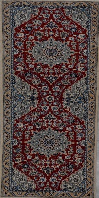 Persian Nain Hand Knotted Wool & Silk 3x6