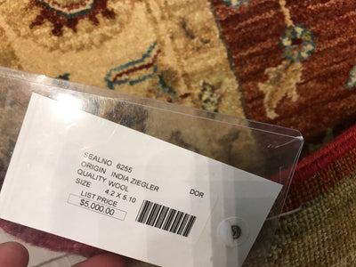 India Ziegler Hand Knotted Wool 4x6