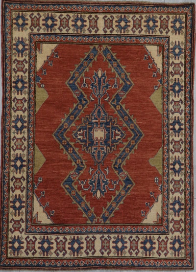 Pakistan Kazak Hand Knotted Wool 4x5