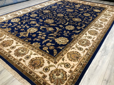 India Jaipur Hand Knotted Wool & Silk 10x14