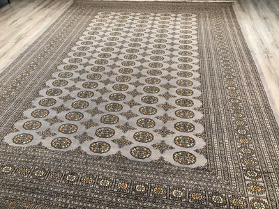 Pakistan Bokhara Hand Knotted Wool 9x12