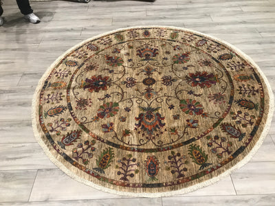 Pakistan Oushak Hand Knotted Wool 7x7