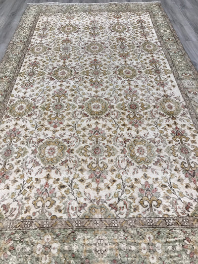 Turkish Sparta Semi Antique Hand Knotted Wool 6x9