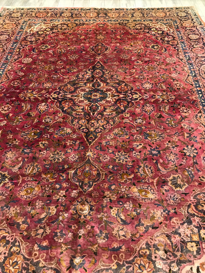 Persian Old Kashan Hand Knotted Wool 8x11