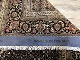 India Tabriz Mahi hand Knotted wool & silk 6x9