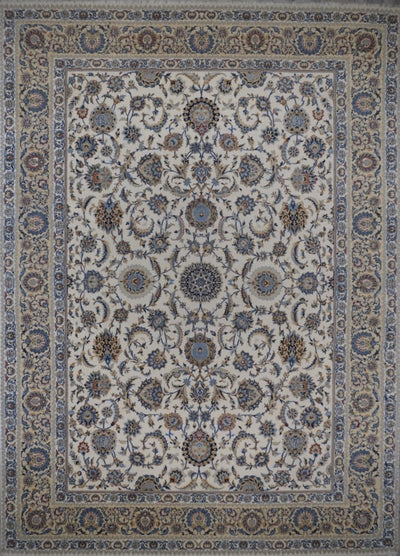 India Kashan hand Knotted wool 11x16