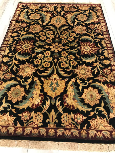 India Jaipur Hand Knotted Wool 4x6