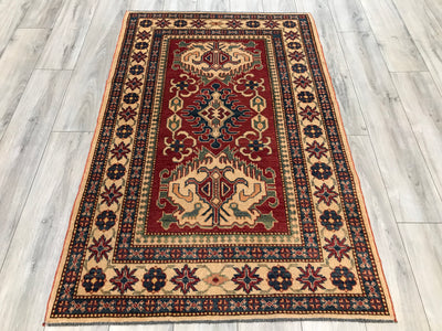 Pakistan Kazak Hand Knotted Wool 4x6