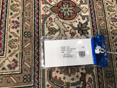 India Tabriz Mahi hand Knotted Wool & Silk 6x9