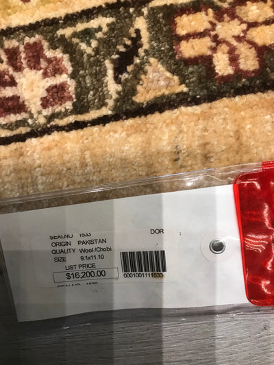 Pakistan Peshawar Chobi Hand Knotted Wool 9x12