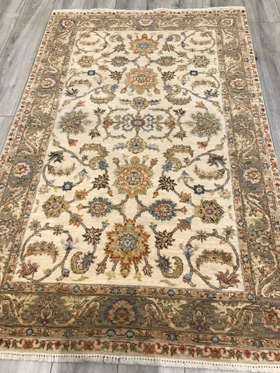 India Ziegler Hand Knotted Wool 4x6