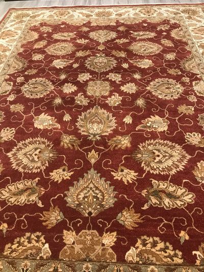 India Chobi Hand Knotted Wool 9x12