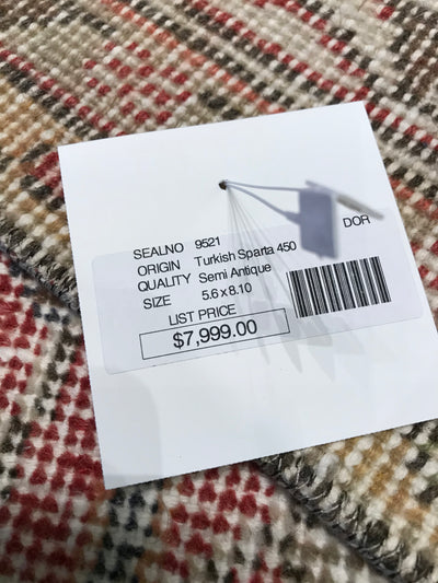 Turkish Sparta Semi Antique Hand Knotted Wool 6x9