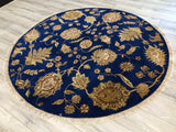 India Transitional Hand  Knotted Wool & Silk 8X8