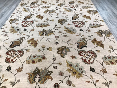 India Jaipur Hand Knotted Wool & Silk 8x10