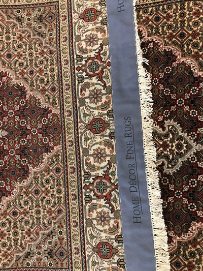 India Tabriz Mahi Hand Knotted Wool & silk 4x6