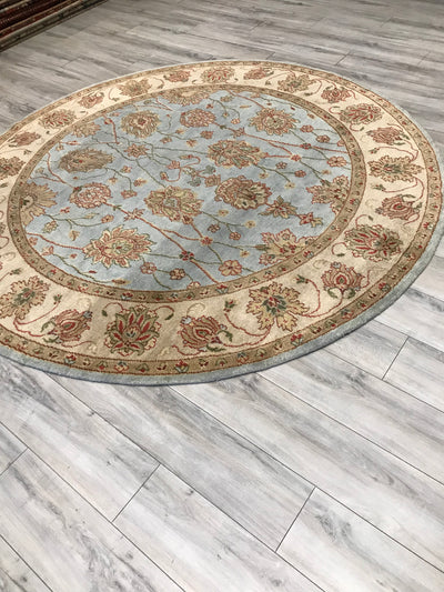 India Agra Oasis Hand Knotted Wool 8X8