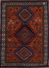 Persian Old Gochan Hand Knotted Wool 4x7