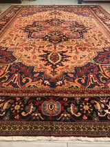 Persian Old Heriz Hand Knotted Wool 13x19