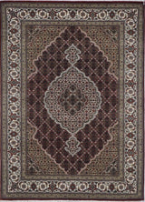 India Tabriz Mahi Hand Knotted Wool & silk 1.5x2.1