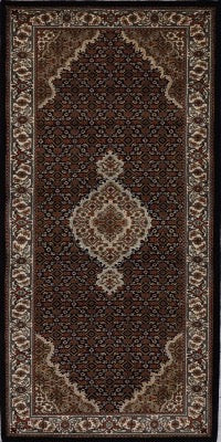 India Tabriz Hand Knotted Wool & Silk 3x7