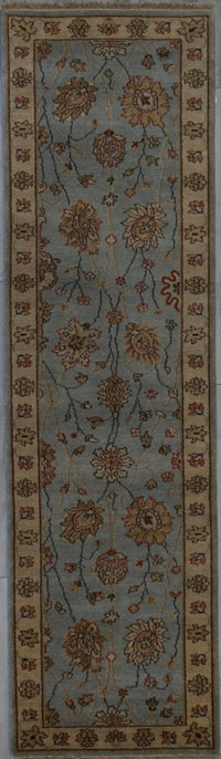 India Agra Hand Knotted Wool 3X10